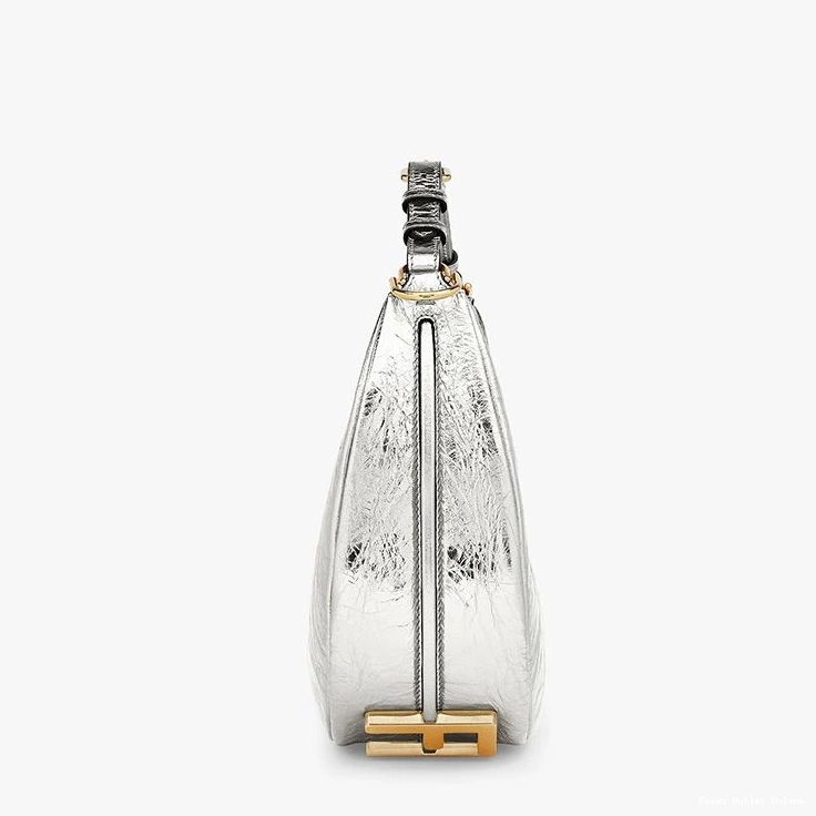 Affordable Fendi Silver Small Fendigraphy Hobo In Leather Bag Calf 0726
